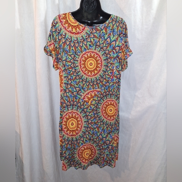 Colorful Patterned Dress - Picture 4 of 5